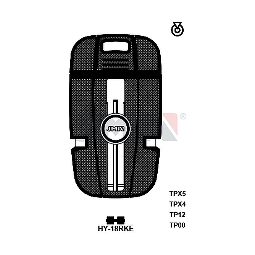 Clé t.p sans transponder TP00HY-18RKE