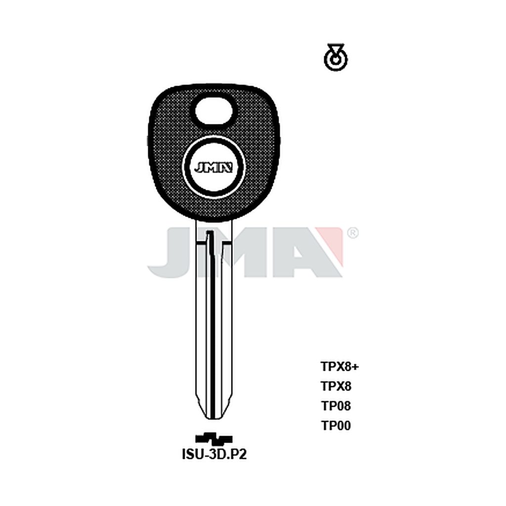 Clé t.p sans transponder TP00ISU-3DP2