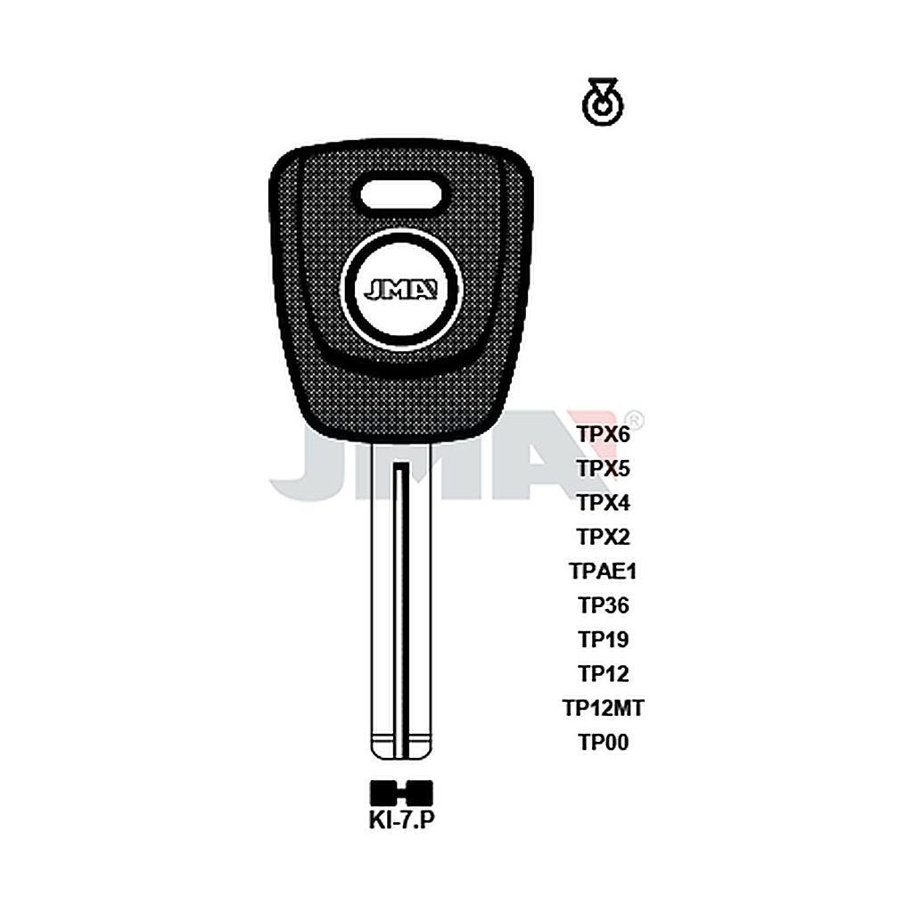 Clé t.p sans transponder TP00KI-7P