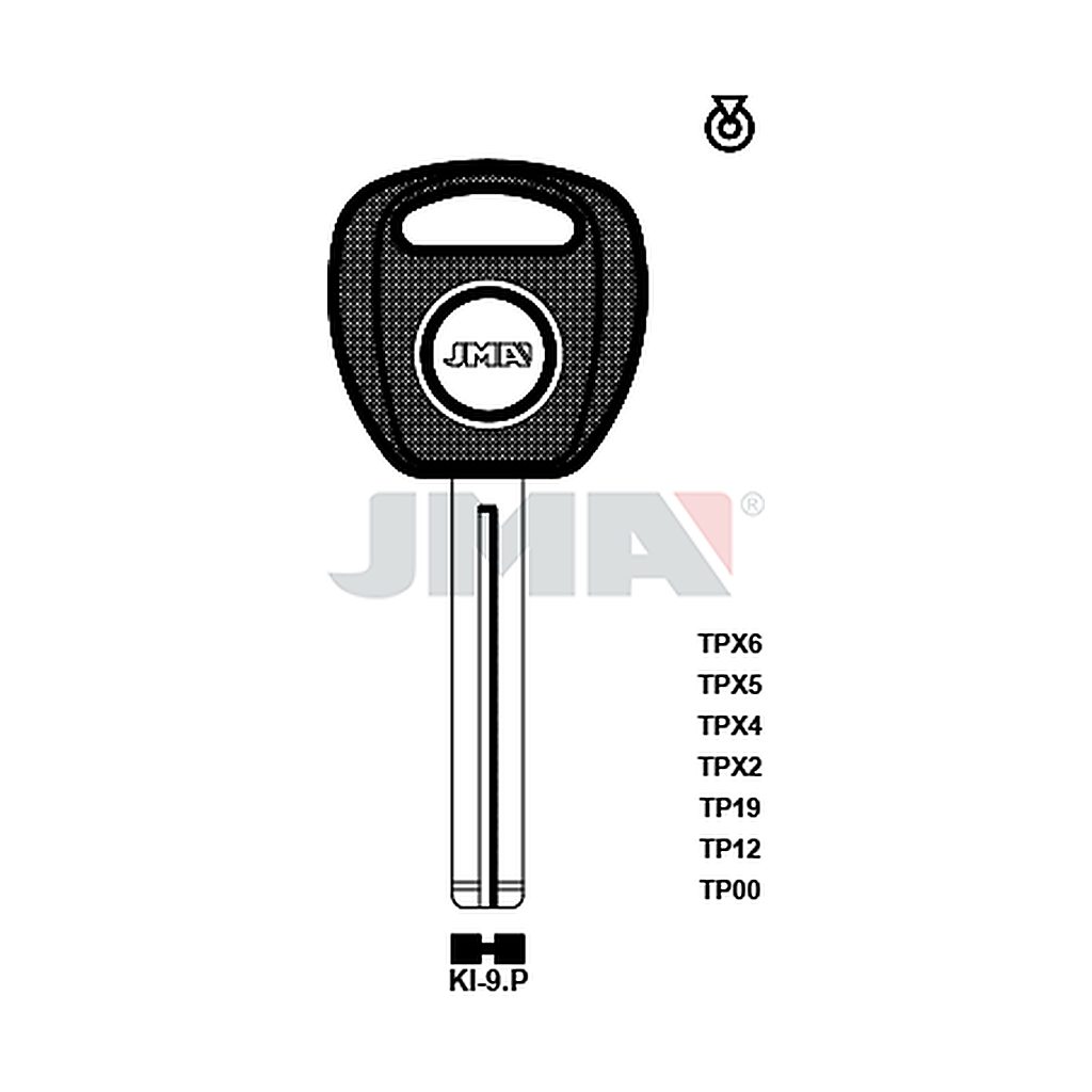 Clé t.p sans transpondeur TP00KI-9P