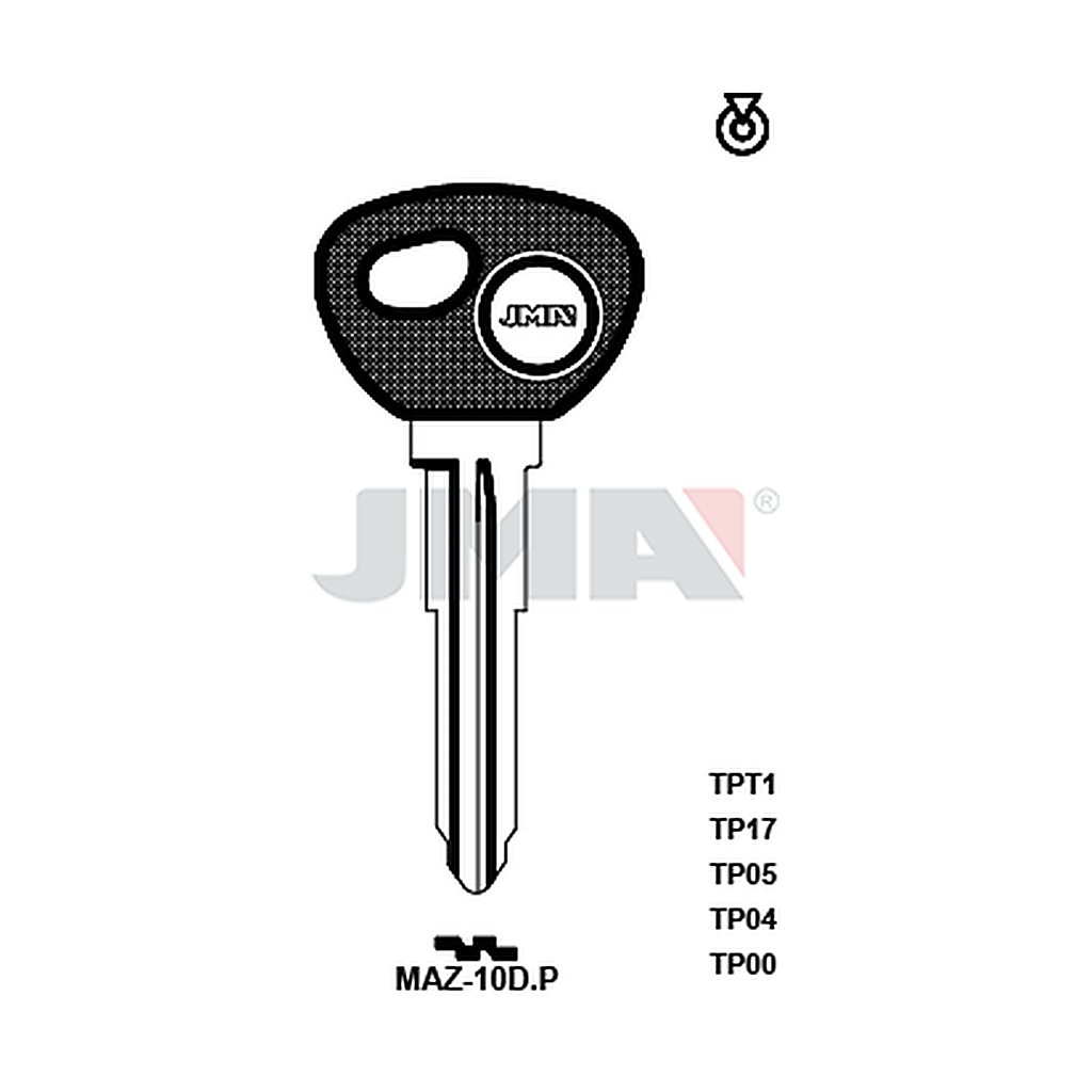 Clé t.p sans transponder TP00MAZ-10DP