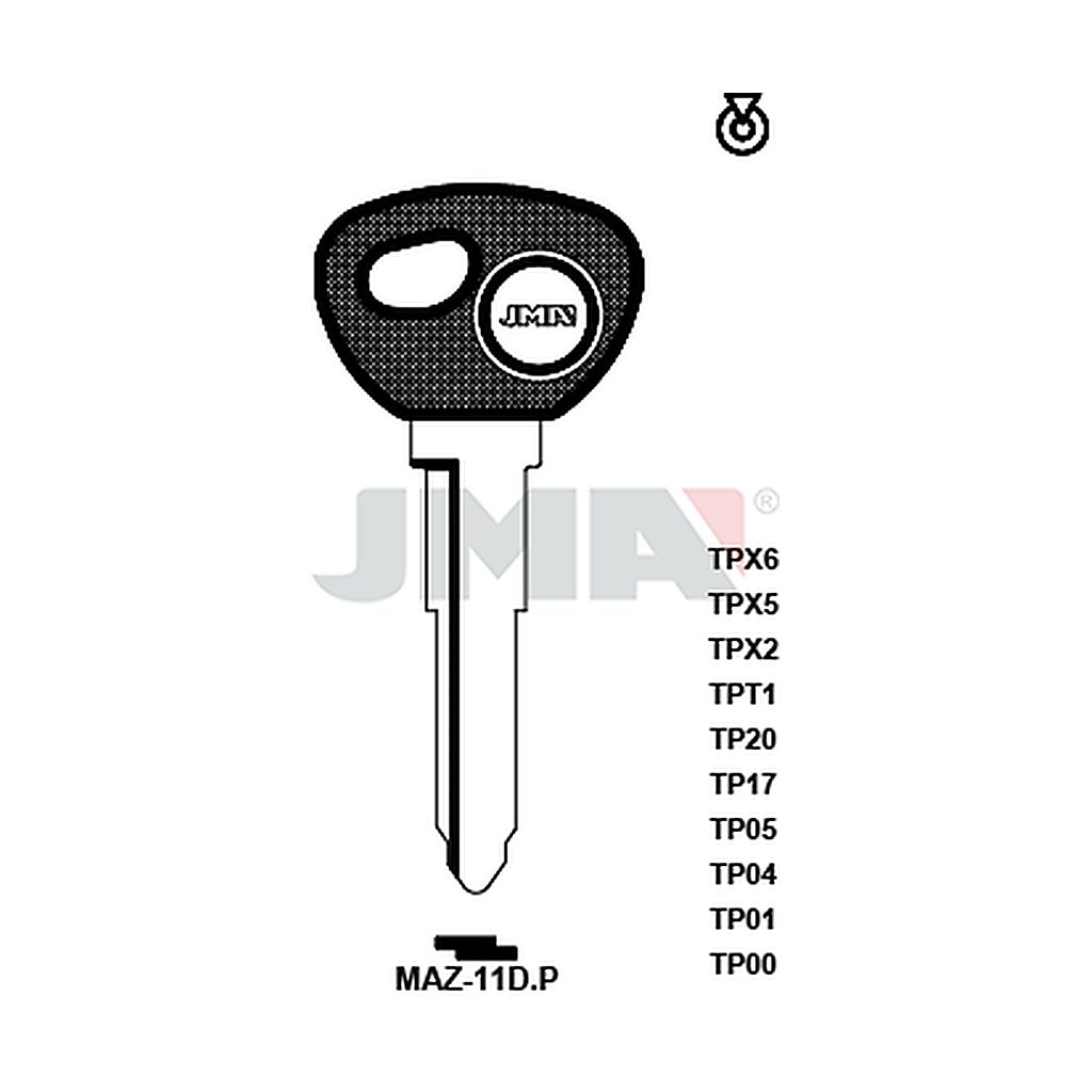 Clé t.p sans transponder TP00MAZ-11DP