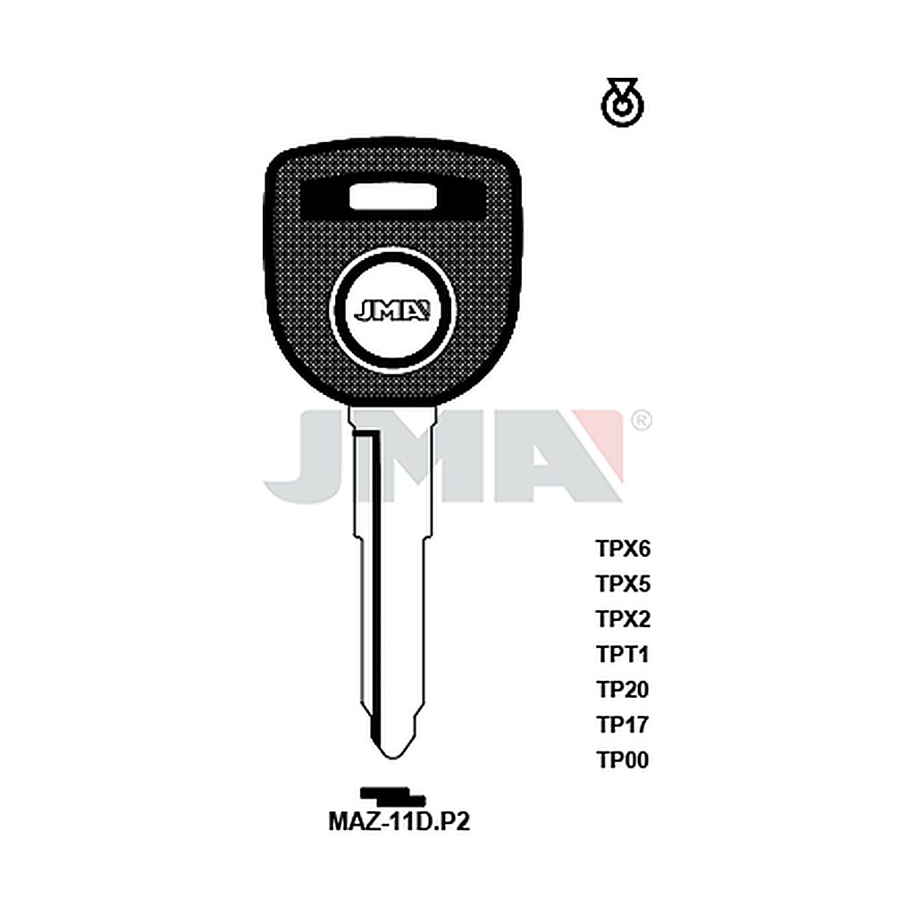 Clé t.p sans transponder TP00MAZ-11DP2