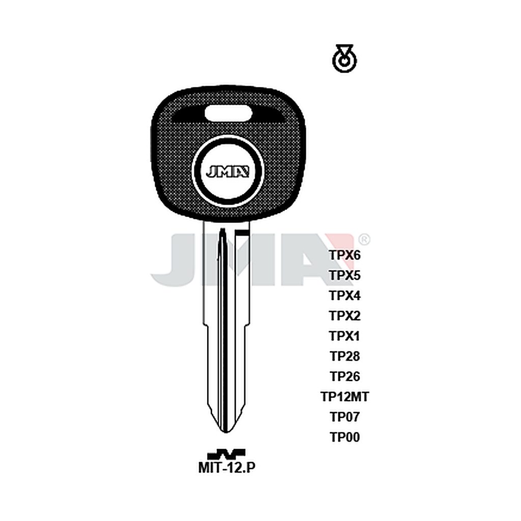 Clé t.p sans transponder TP00MIT-12P