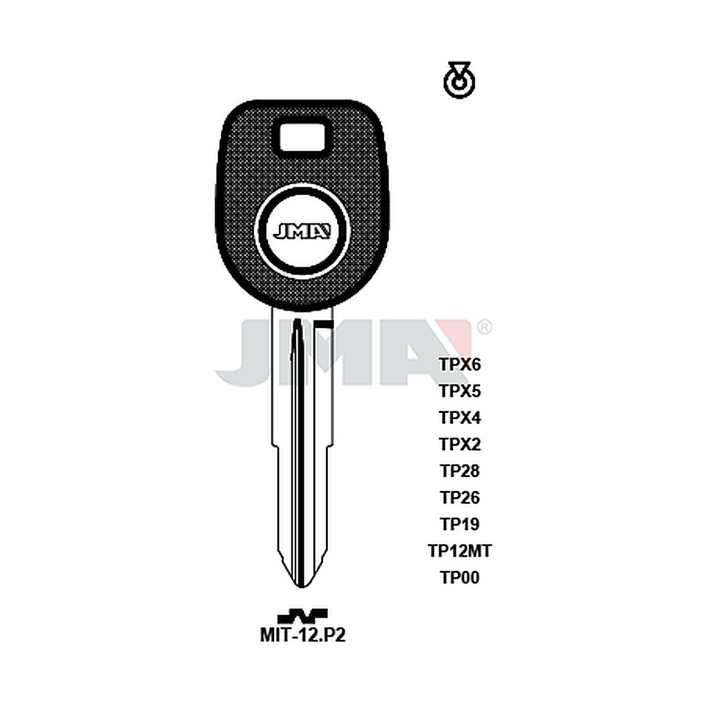 Clé t.p sans transponder TP00MIT-12P2