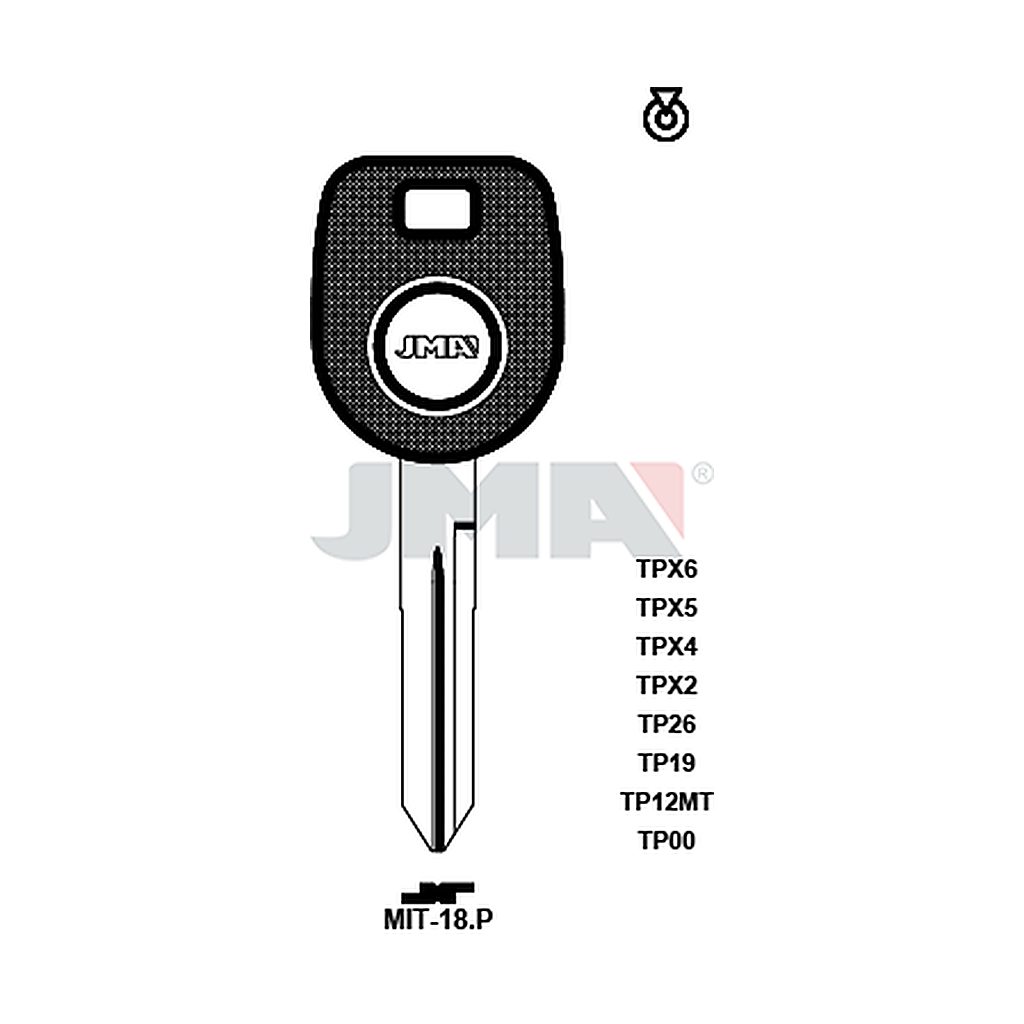 Clé t.p sans transponder TP00MIT-18P