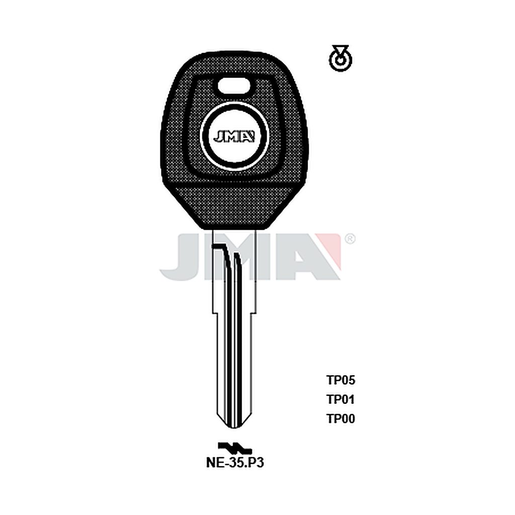 Clé t.p sans transponder TP00NE-35P3