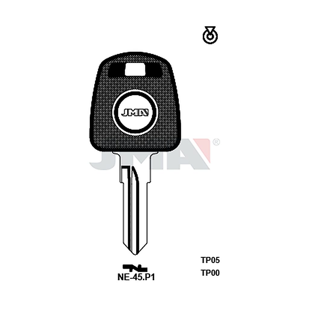 Clé t.p sans transponder TP00NE-45P1