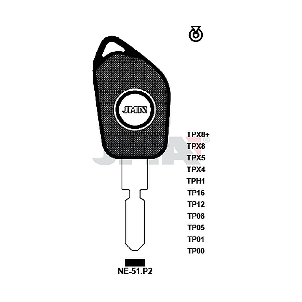 Clé t.p sans transponder TP00NE-51P2