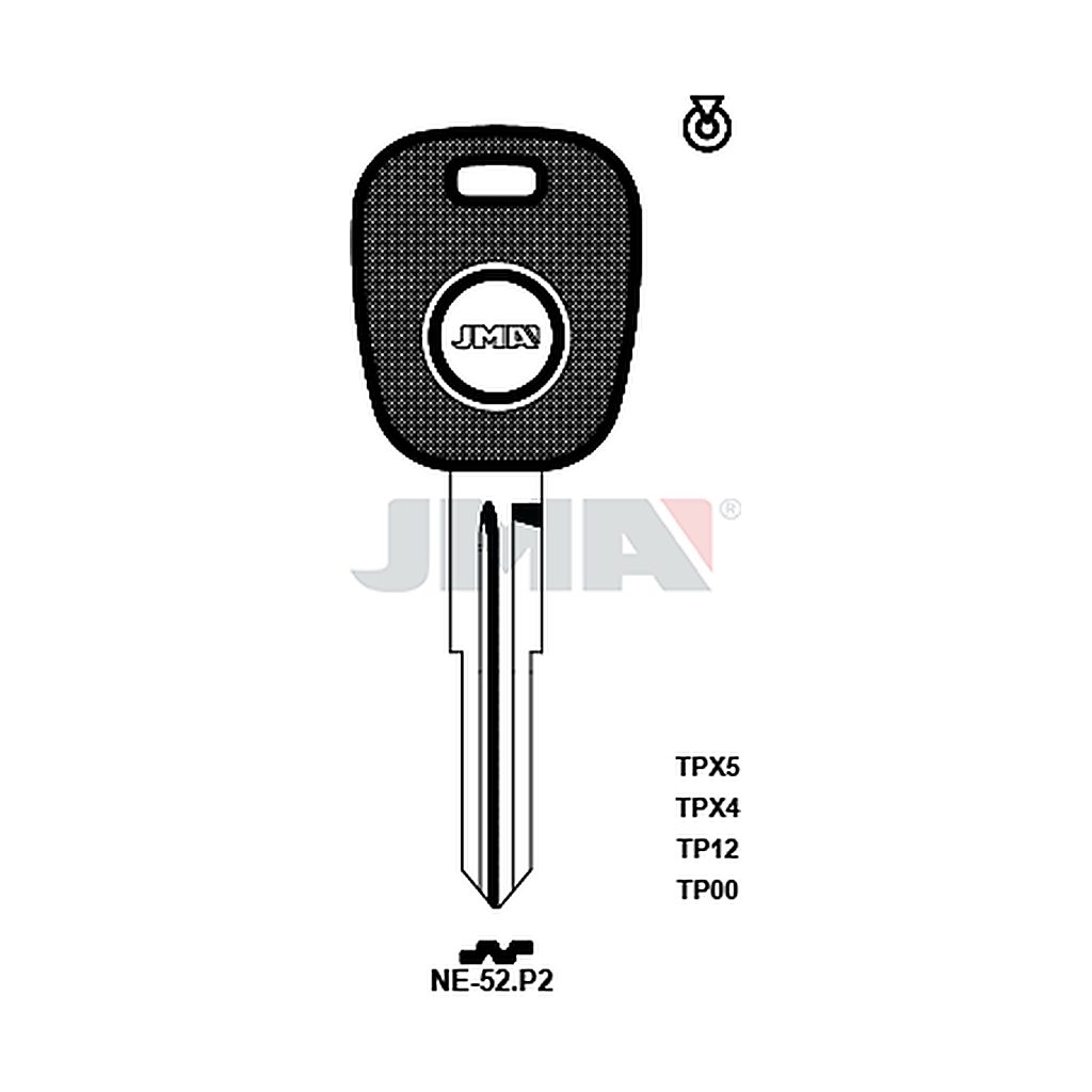 Clé t.p sans transponder TP00NE-52P2