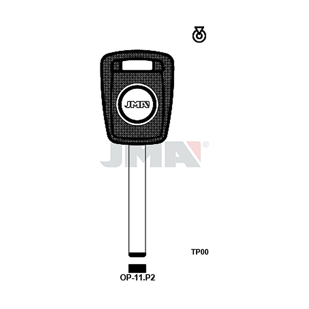 Clé t.p. sans transpondeur TP00OP-11P2