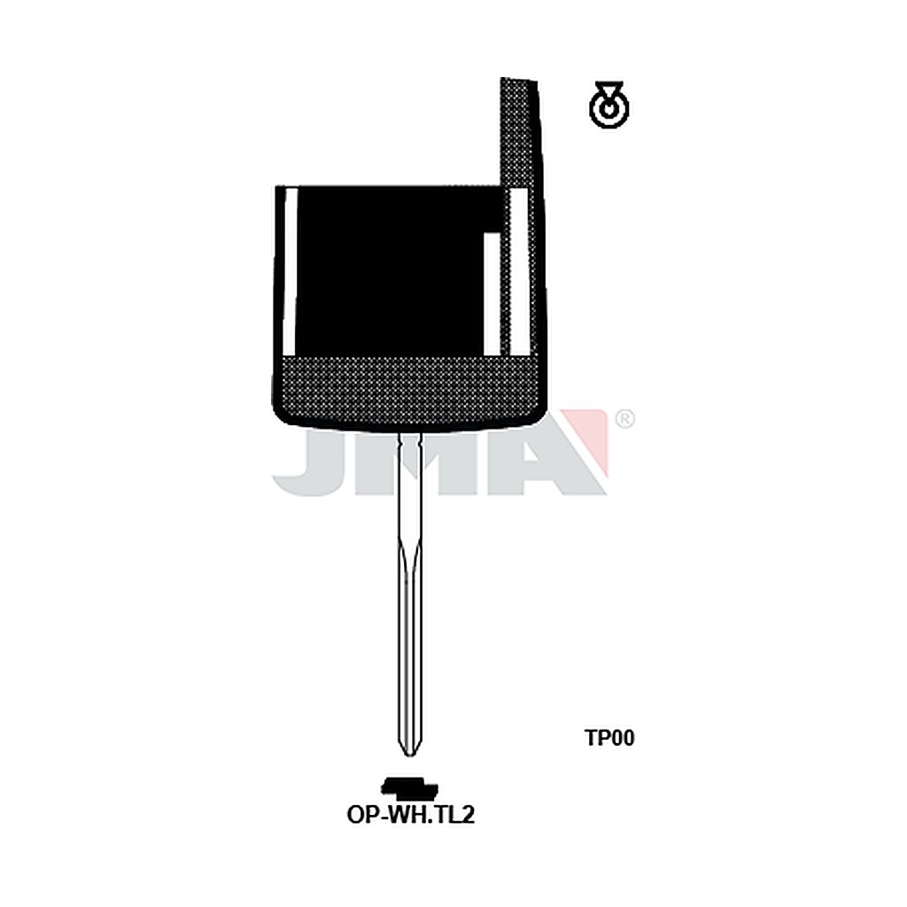 Clé t.p sans transponder TP00OP-WHTL2