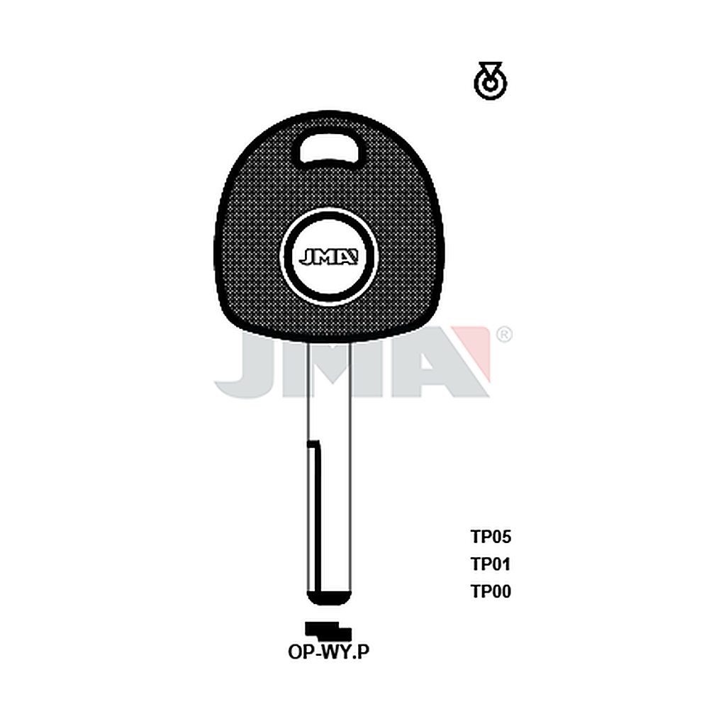 Clé t.p sans transponder TP00OP-WYP