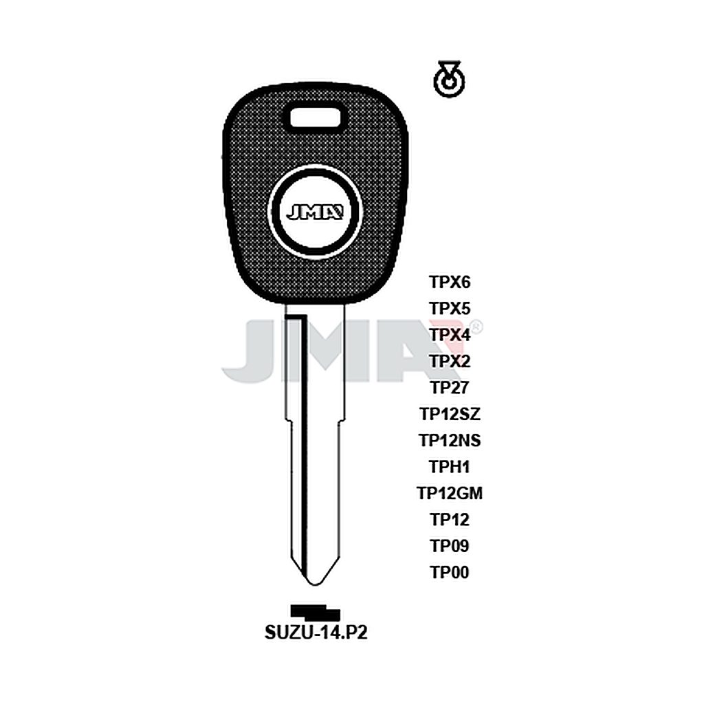 Clé t.p sans transponder TP00SUZU-14P2