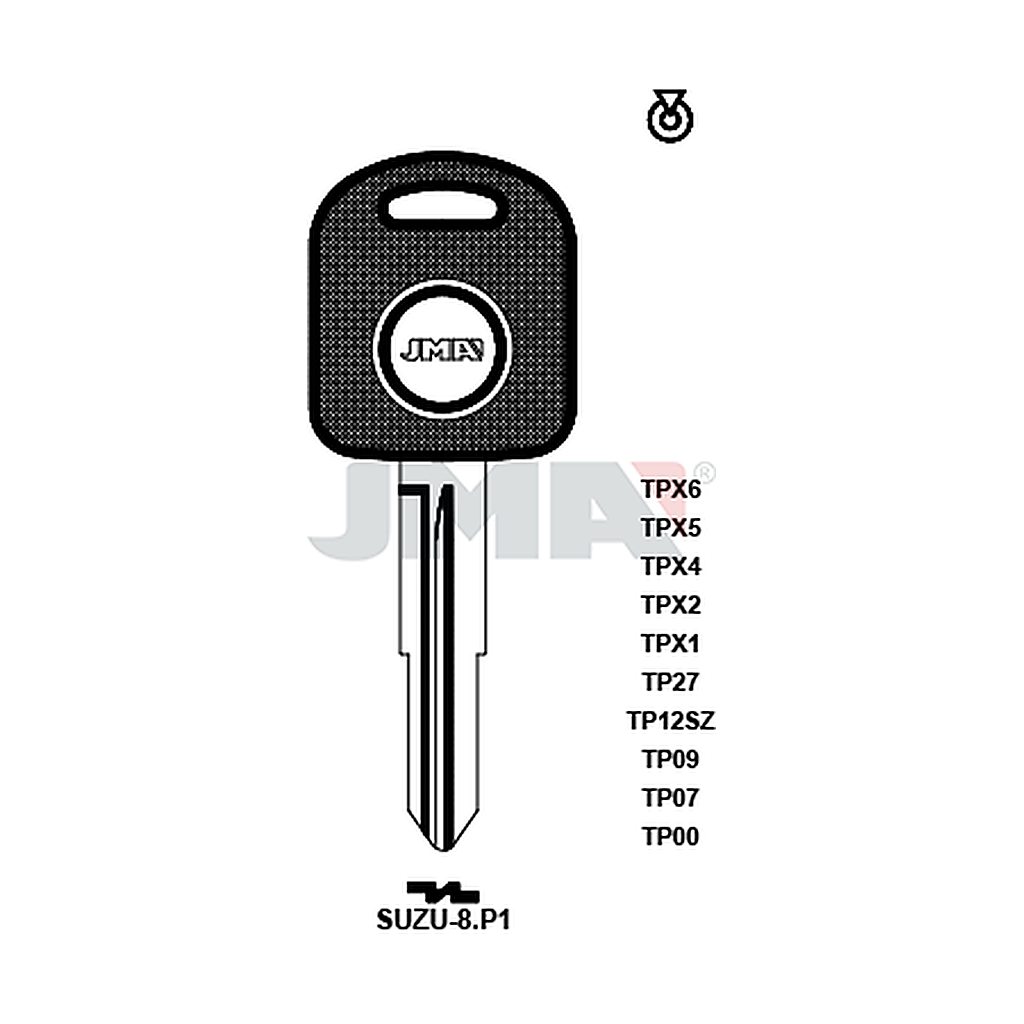Clé t.p sans transponder TP00SUZU-8P1