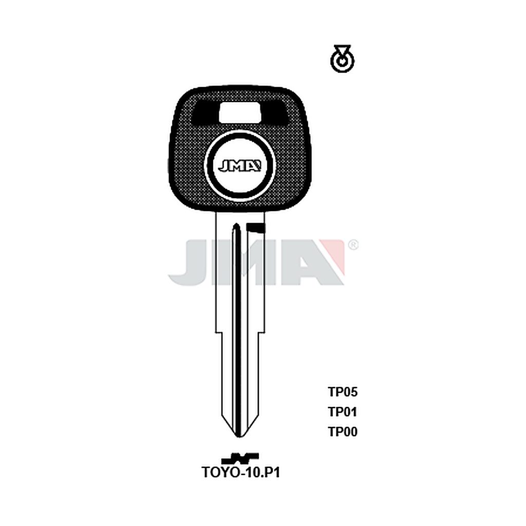 Clé t.p sans transponder TP00TOYO-10P1