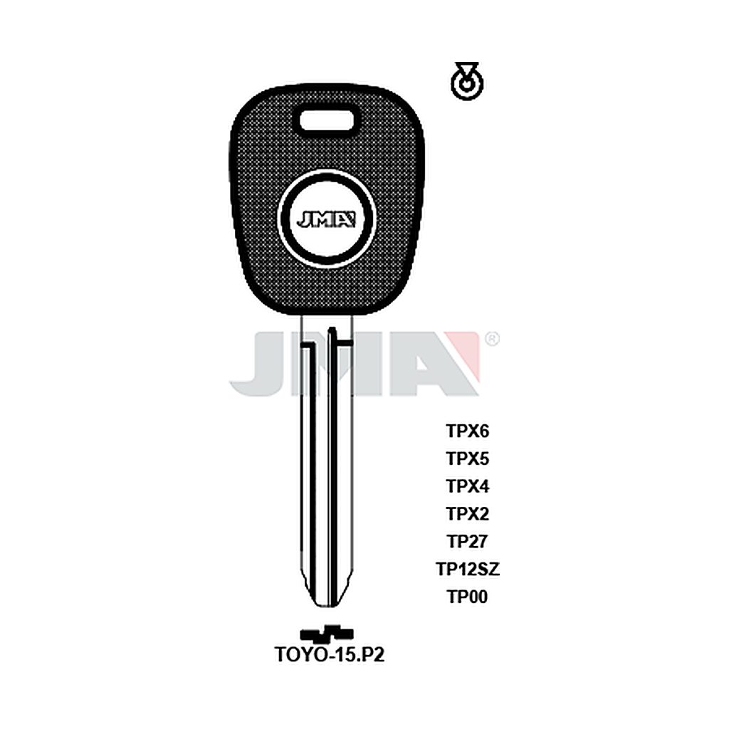 Clé t.p sans transponder TP00TOYO-15P2