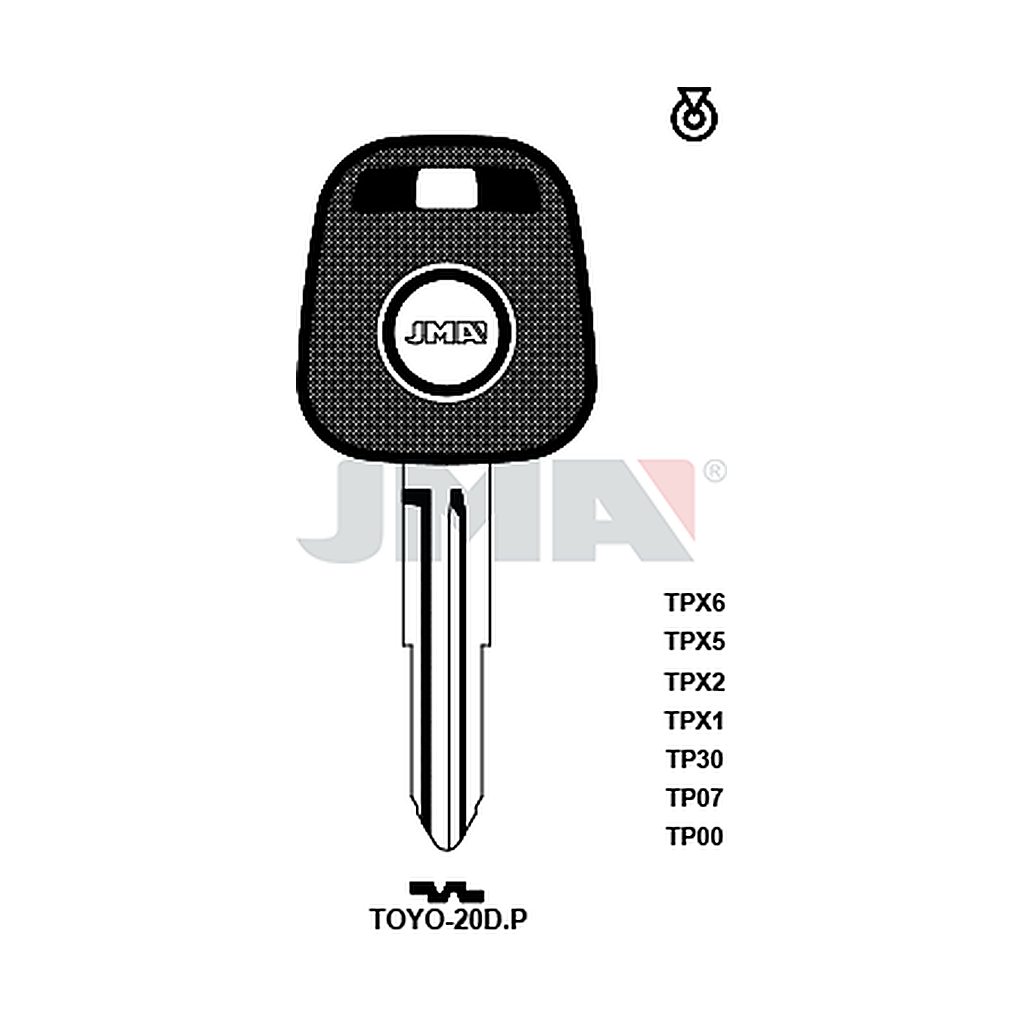 Clé t.p sans transponder TP00TOYO-20DP