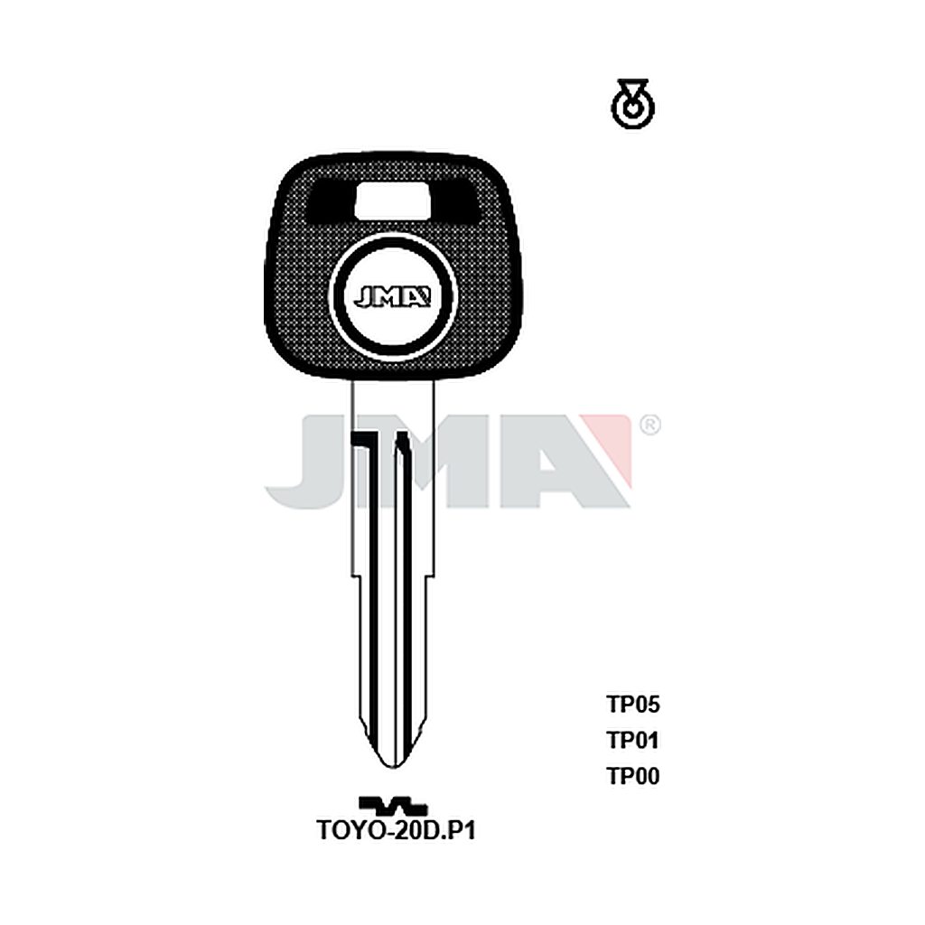Clé t.p sans transponder TP00TOYO-20DP1