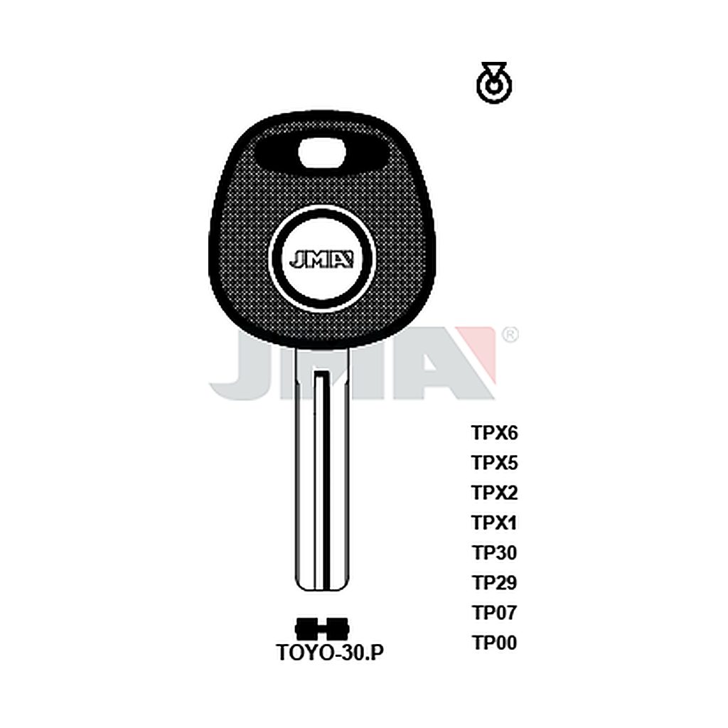 Clé t.p sans transponder TP00TOYO-30P