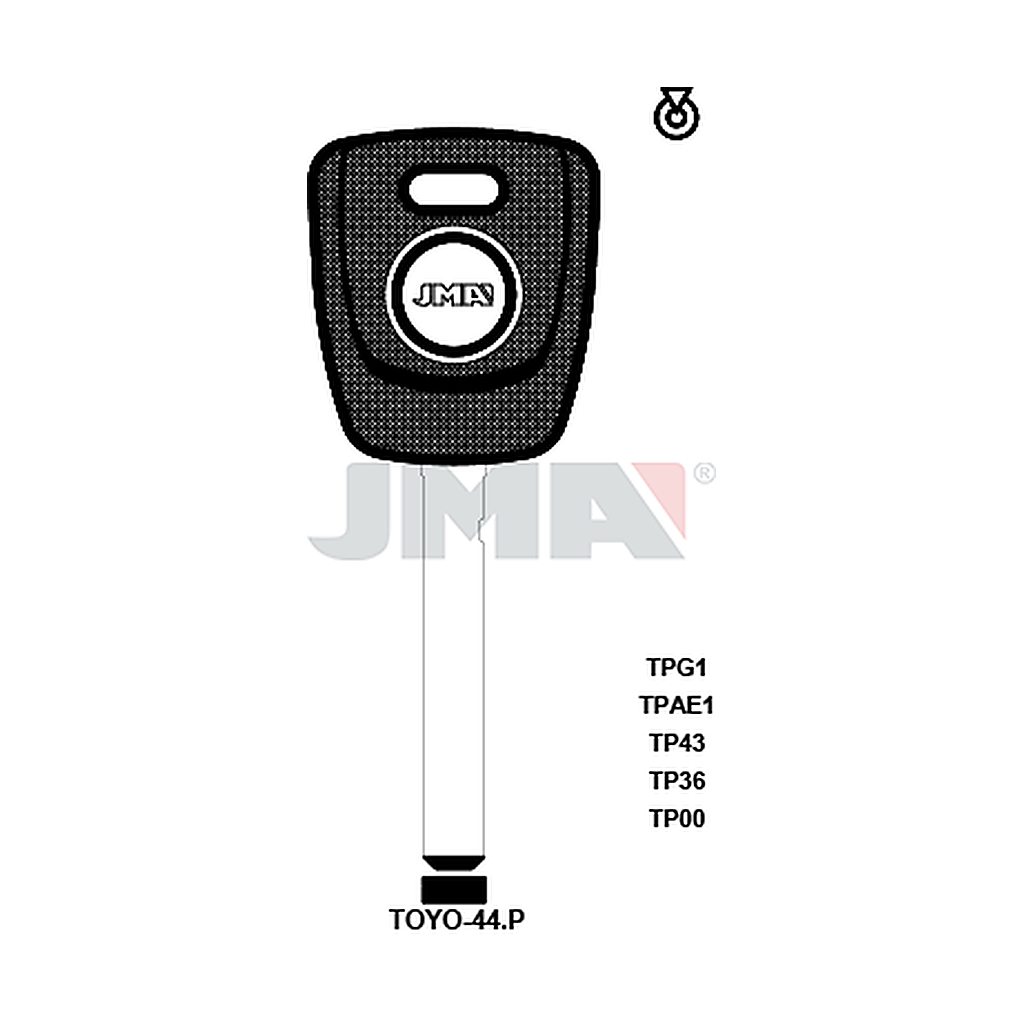 Clé t.p sans transpondeur TP00TOYO-44P