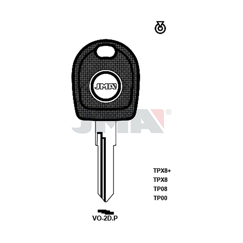 Clé t.p sans transponder TP00VO-2DP