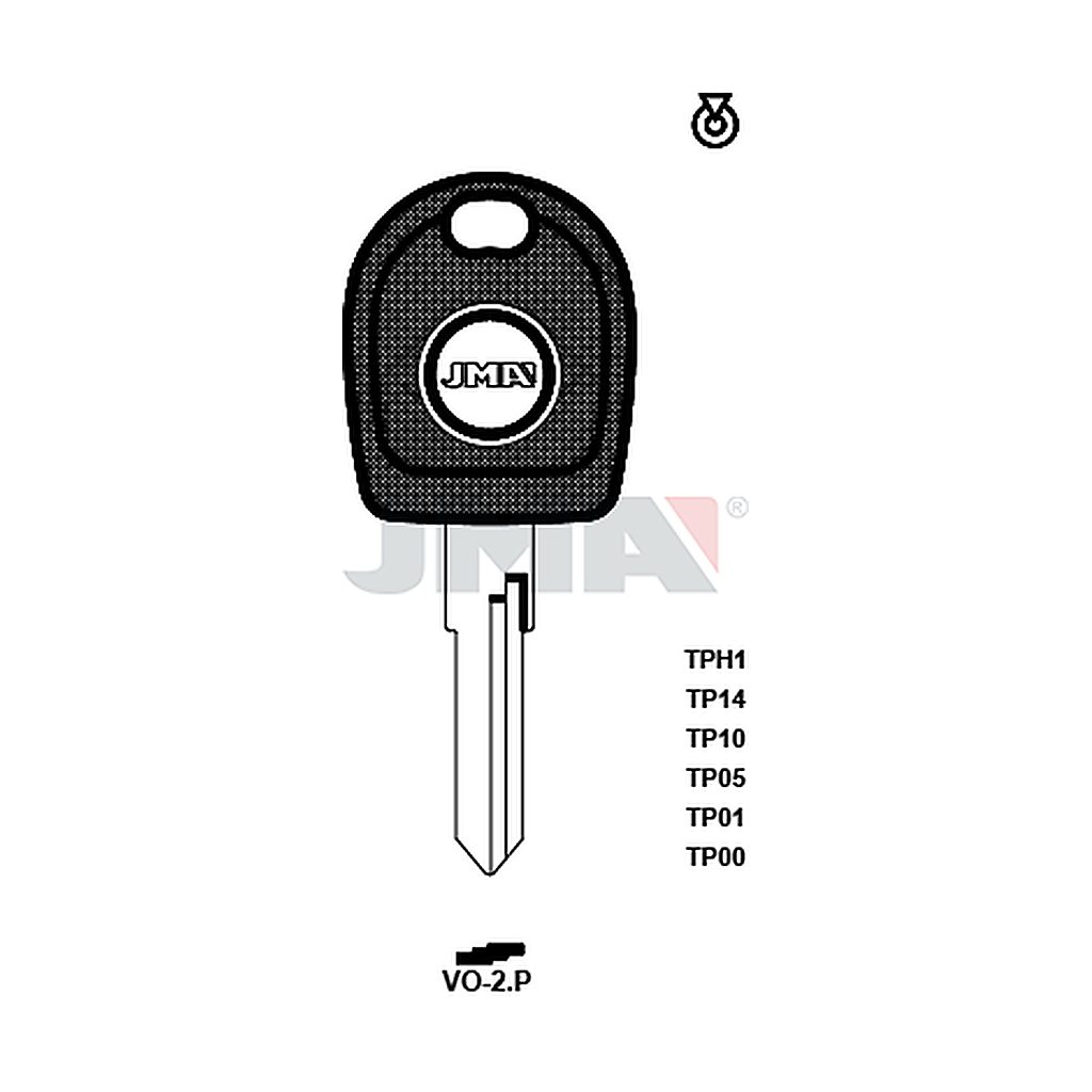 Clé t.p sans transponder TP00VO-2P