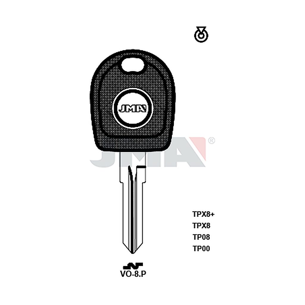 Clé t.p.sans transponder TP00VO-8P