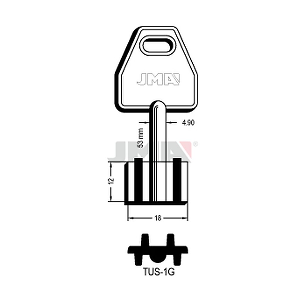 Clé dp tf l - 70 mm TUS-1G