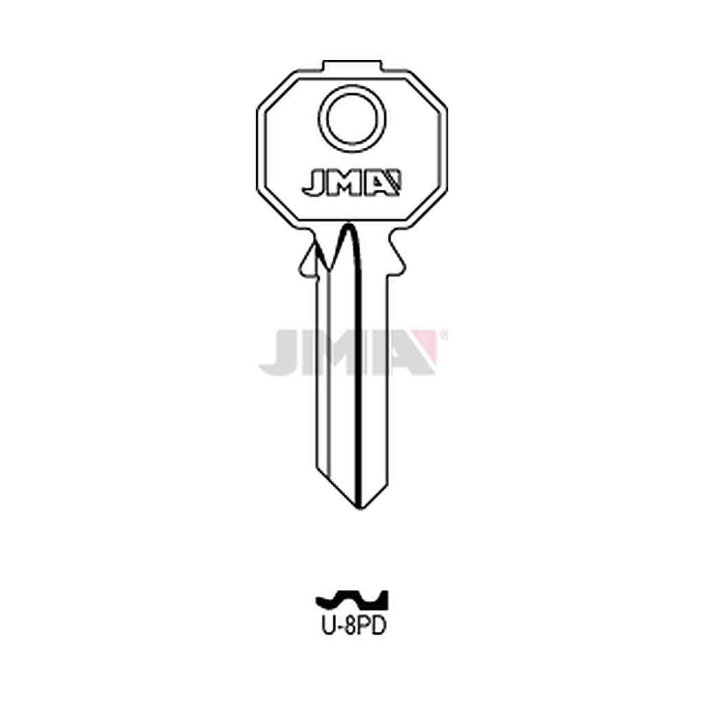 Clé plate acier U-8PD