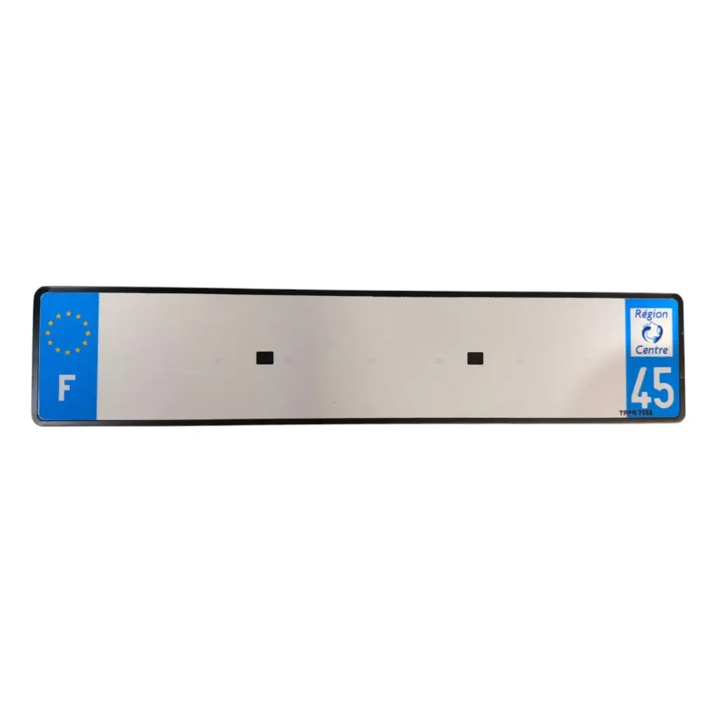 Plaque Auto Aluminium Standard Bord Noir 520x110mm S.I.V