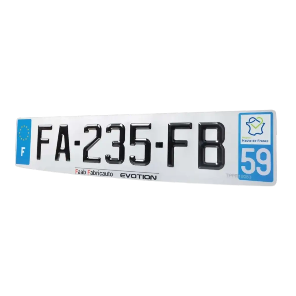 Plaque Auto Aluminium Evotion Blanche 300x200mm S.I.V