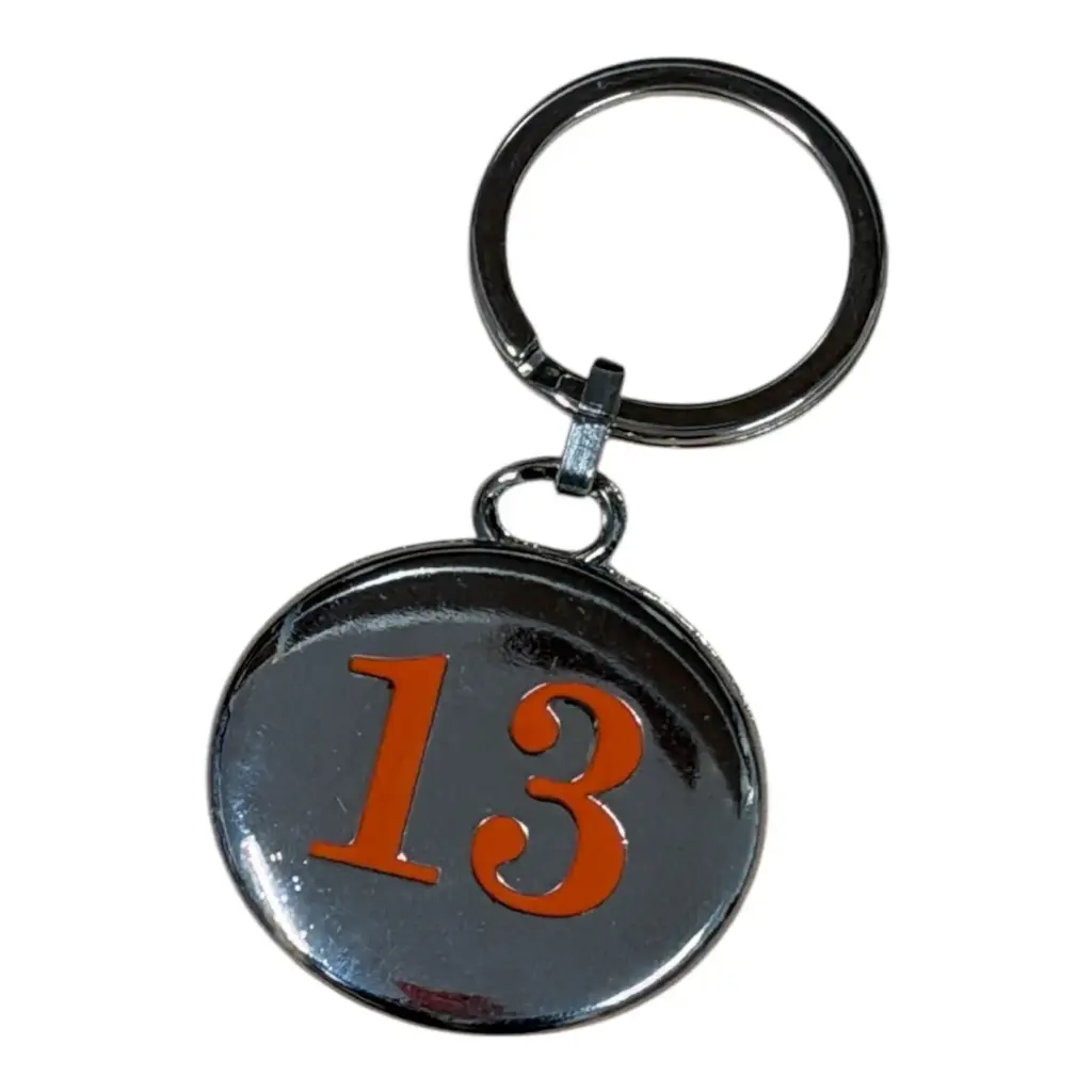 Porte-clé métal chiffre 13