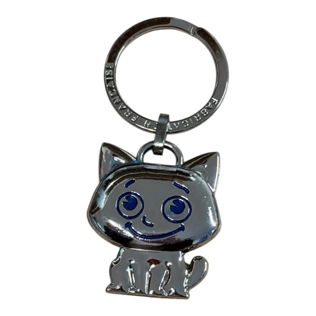Porte-clé métal chaton ange