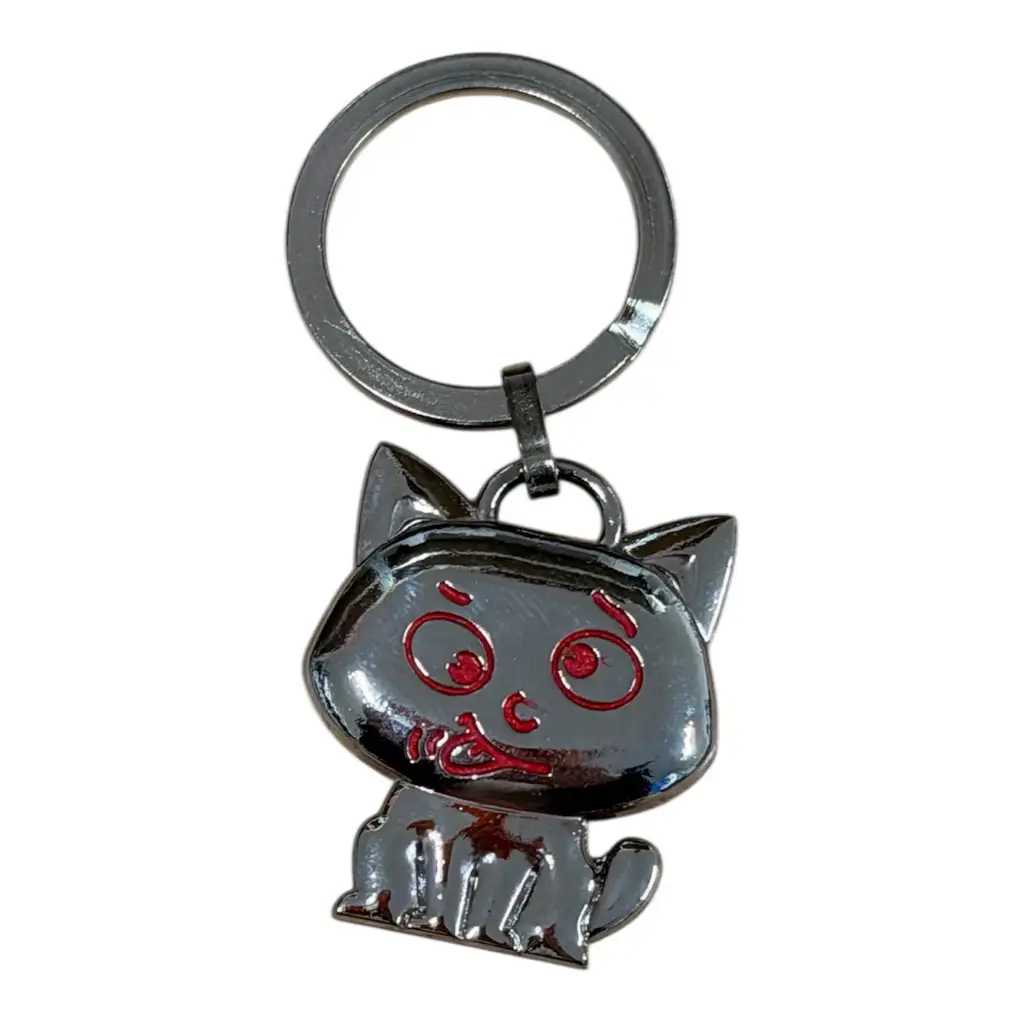 Porte-clé métal chaton foldingue