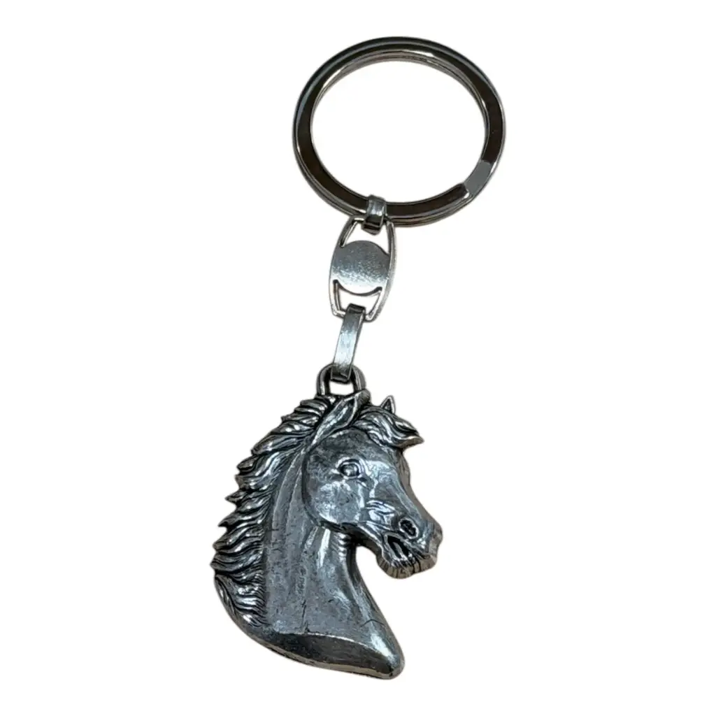 Porte-clé métal tête de cheval
