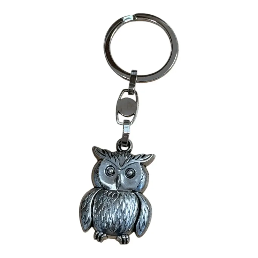 Porte-clé métal chouette