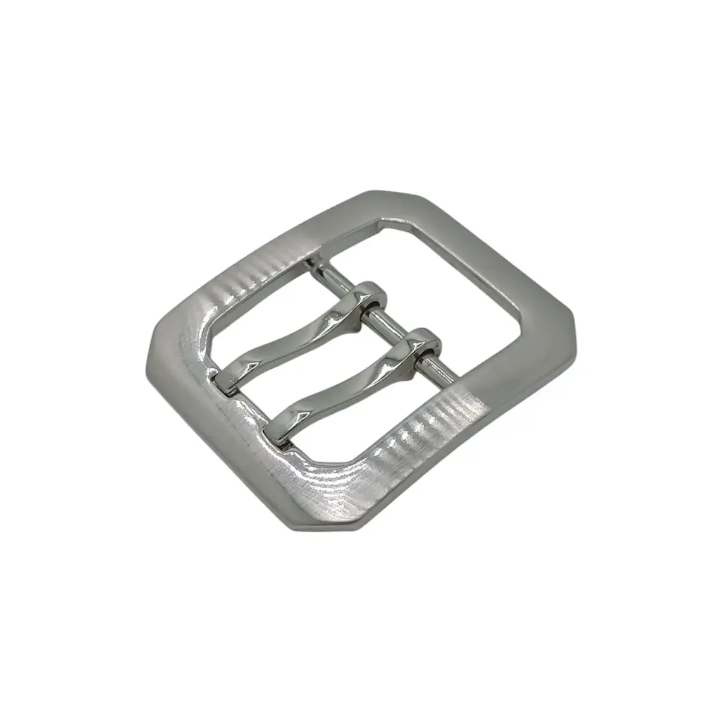 Boucle Ceinture 21500/2/40mm Dble 2 Ardillons Nickel Mat