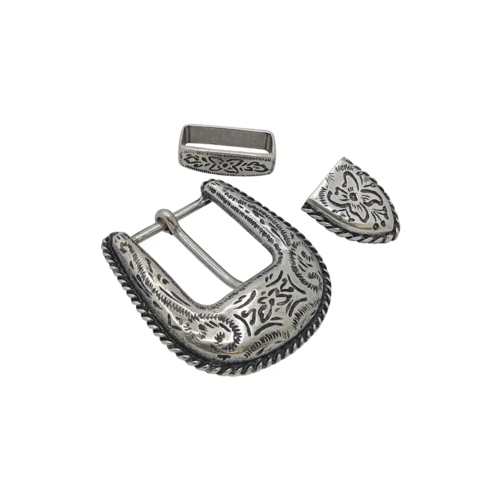 Boucle Ceinture 05782/30mm   + Passant  + Embout Nickel Mat
