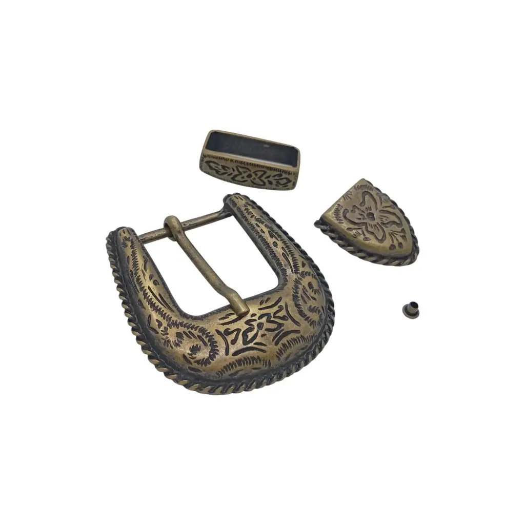 Boucle Ceinture 05782/30mm   + Passant  + Embout Bronze