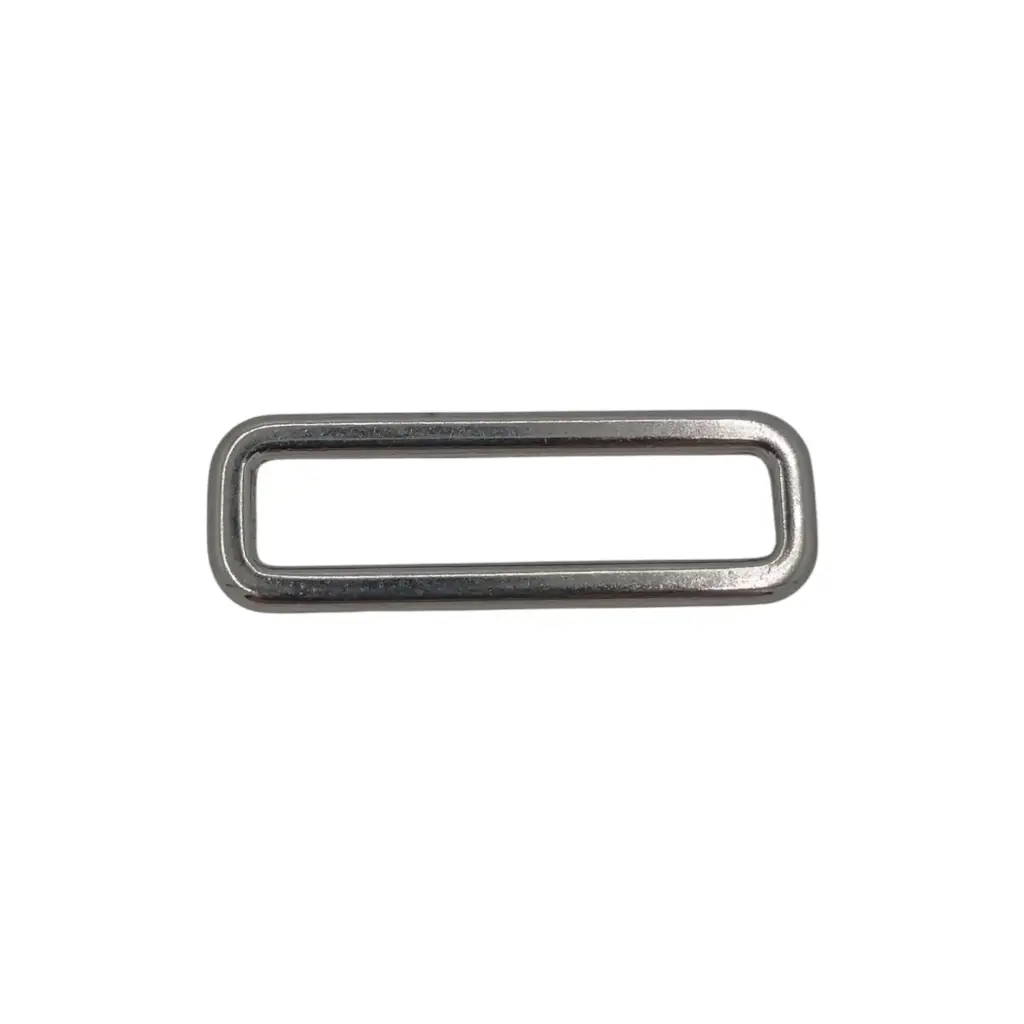 Passant Rectangle Métal 20mm Nickel - Paquet de 10