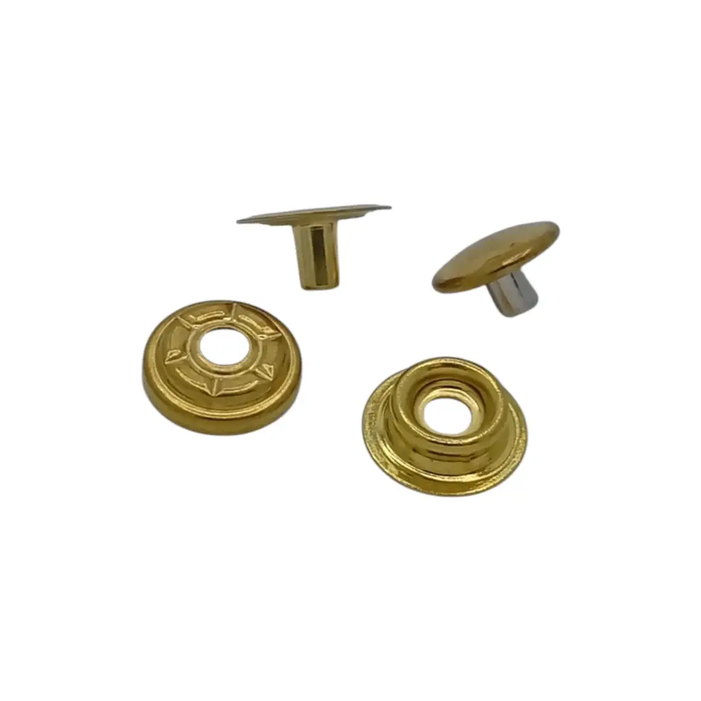 Pressions Dot Diamètre 15mm Acier Laiton - Paquet de 100