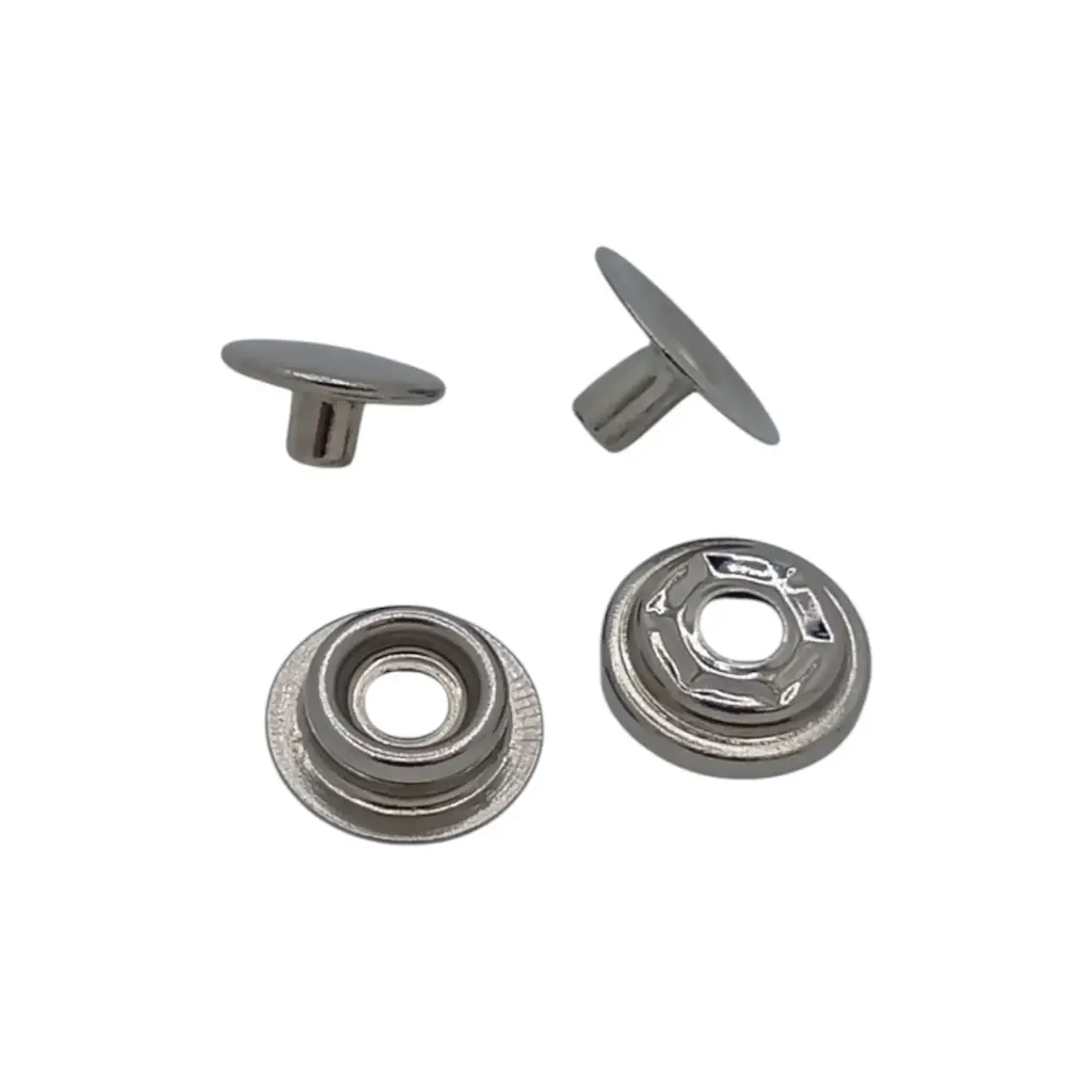 Pressions Dot Diamètre 12.5mm Acier Nickel - Paquet de 100