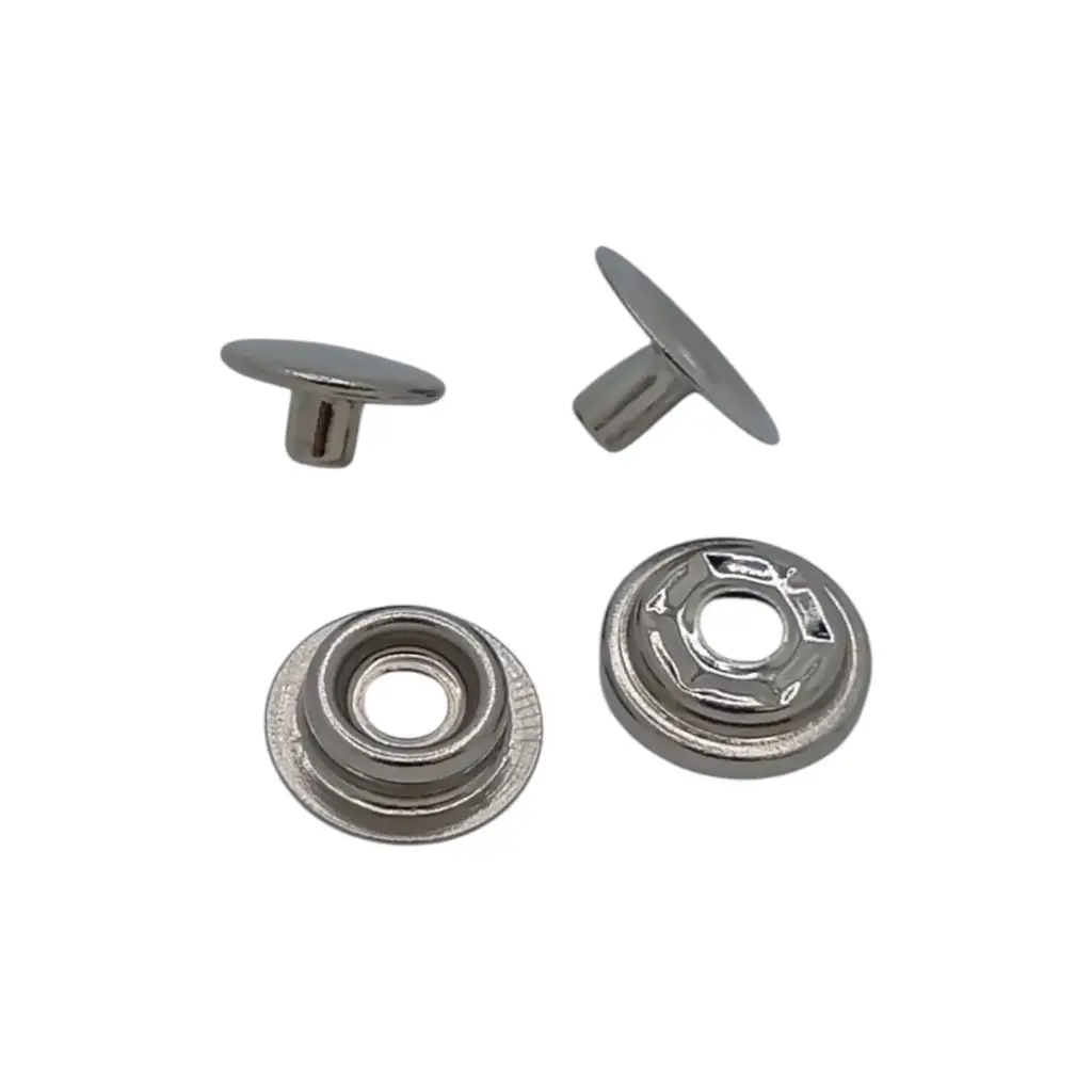 Pressions Dot Diamètre 14mm Acier Nickel - Paquet de 25