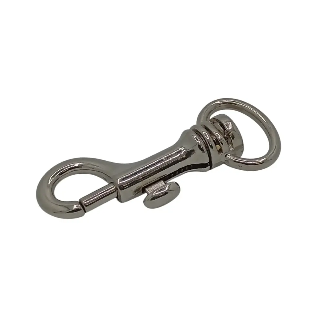 Mousqueton 05007 Nickel Brillant (Bélière Ovale 16mm) Piéce
