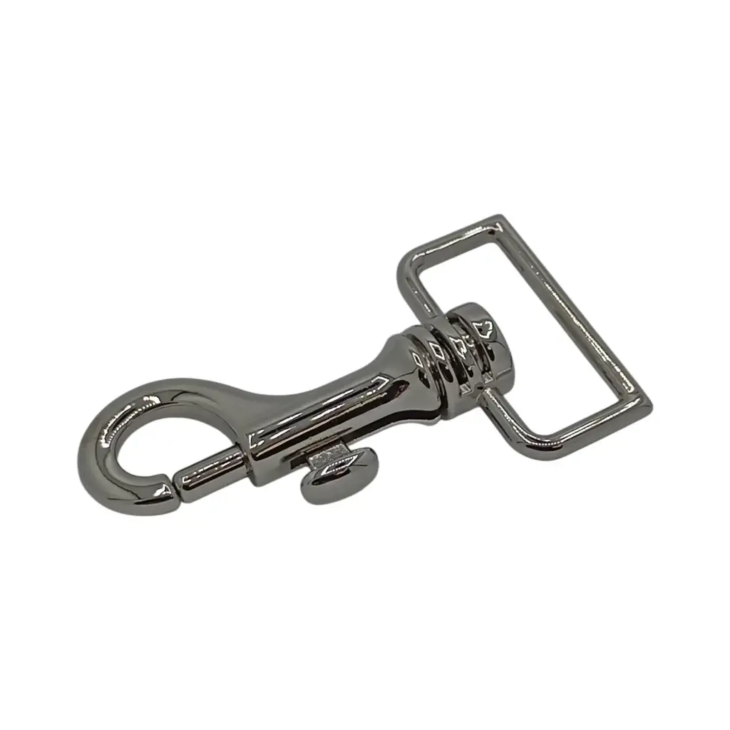 Mousqueton 05017/30 Nickel Brillant (Bélière Carrée 30mm) 