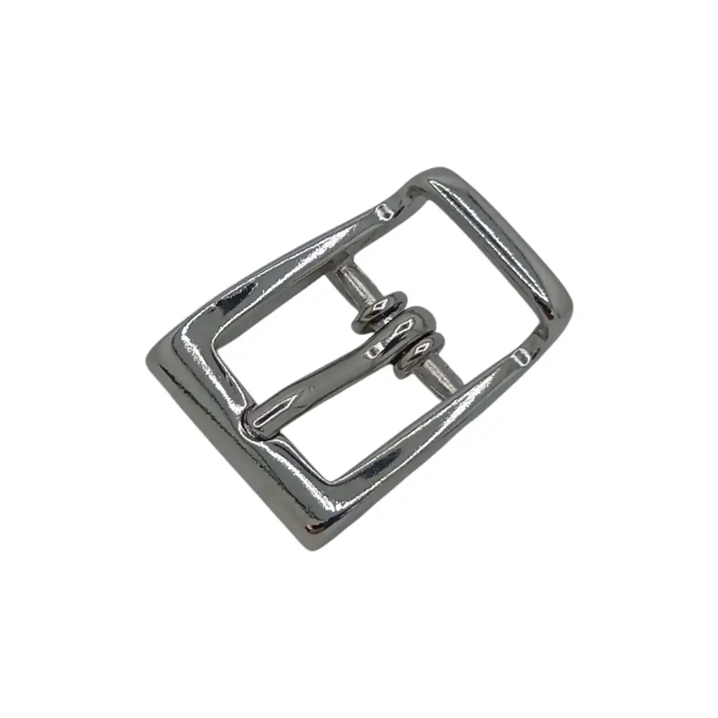 Boucle Luxe (Bandoulière) Carrée Avec Passant 16mm Nickel Brillant