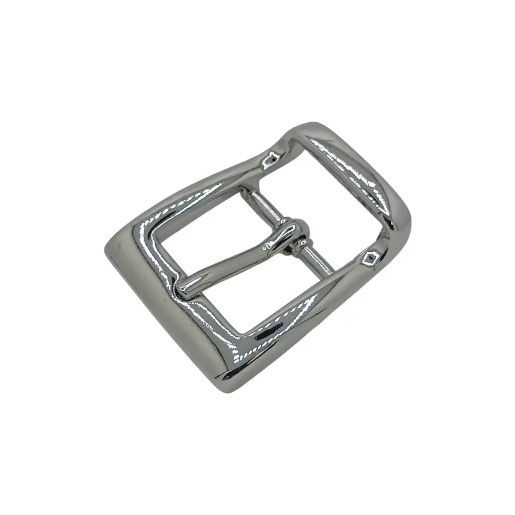 Boucle Luxe (Bandoulière) Carrée Avec Passant 25mm Nickel Brillant