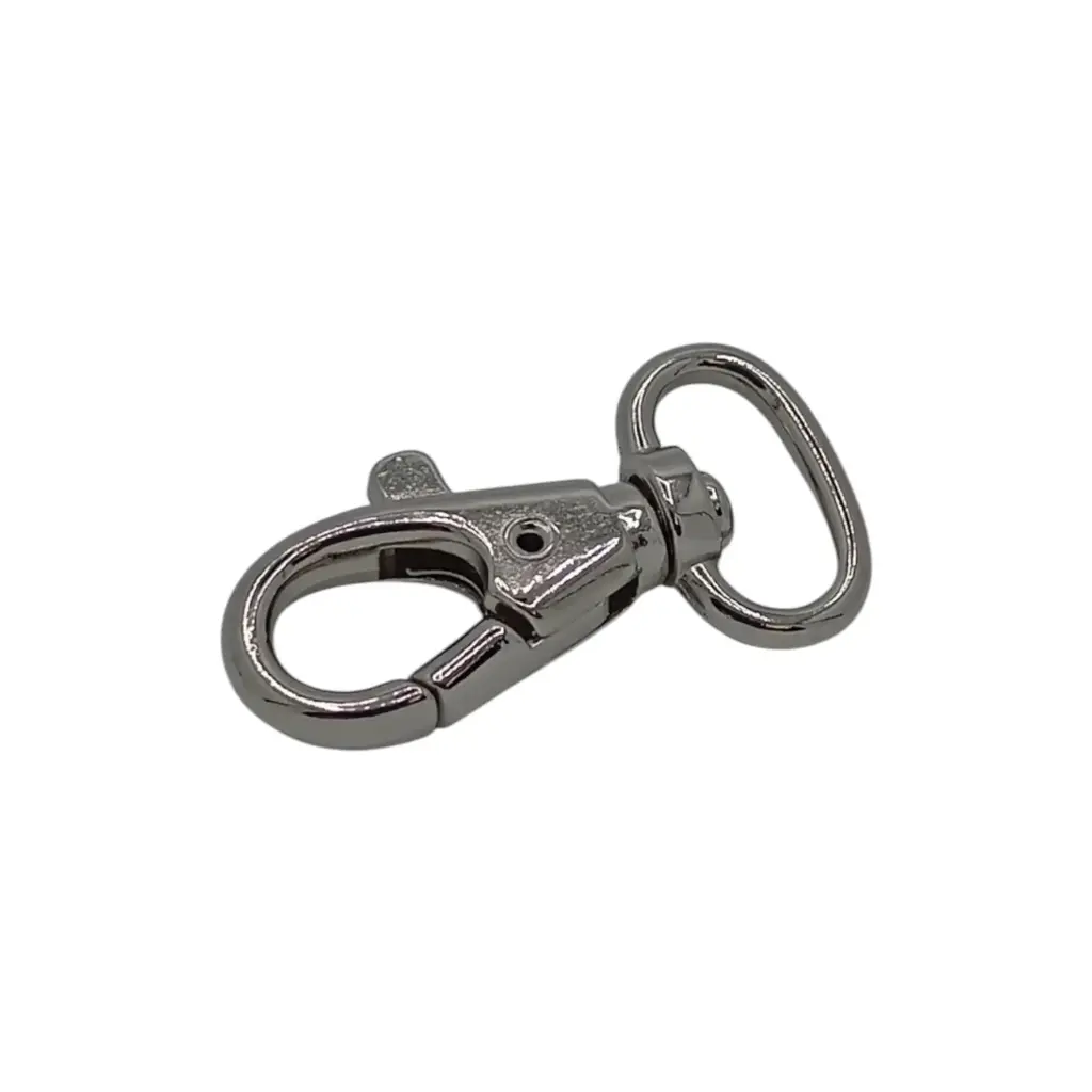 Mousqueton 24950/Bi Nickel Brillant (Bélière Ovale 16mm) 