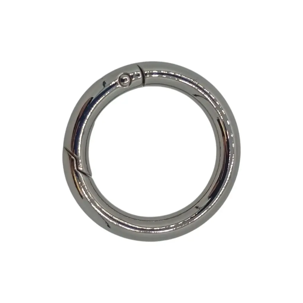 Anneau Rond Ouvrable Diamètre 30mm Nickel Brillant